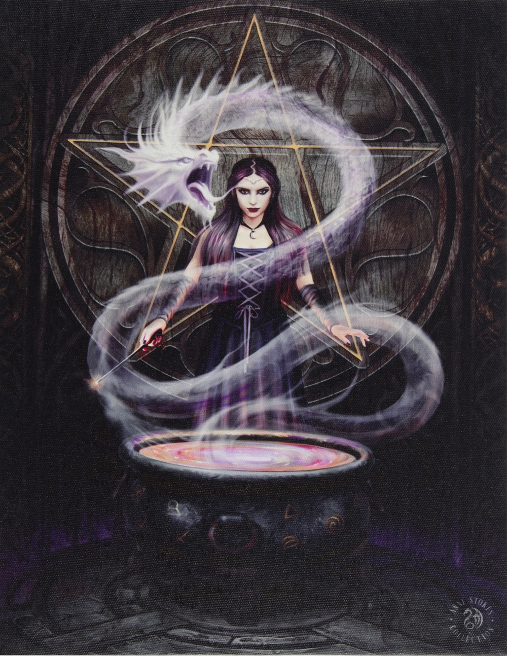 (image for) The Summoning Canvas Art Print by Anne Stokes