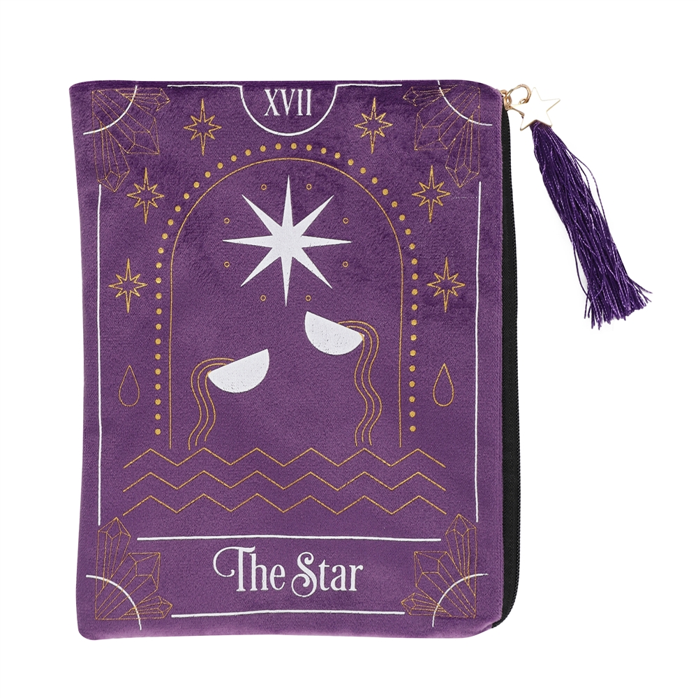 (image for) The Star Purple Velvet Zippered Tarot Bag