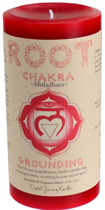 (image for) Root Chakra Pillar Candle 3" x 6"