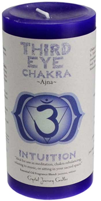 (image for) Third Eye Chakra Pillar Candle 3" x 6"