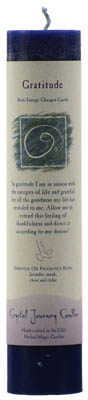 (image for) Gratitude Reiki Charged Pillar Candle