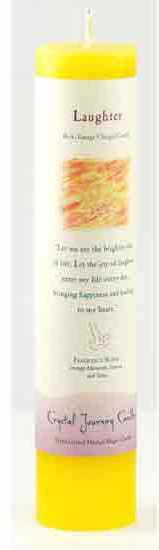 (image for) Laughter Reiki Charged Pillar Candle