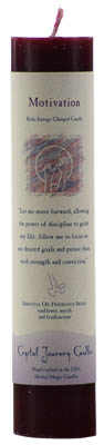 (image for) Motivation Reiki Charged Pillar Candle