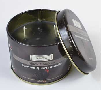 (image for) Ohli Way's Gallina Negra (Black Chicken) Quartz Tin Candle