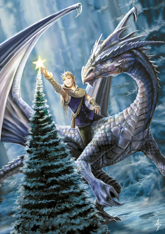 (image for) Yule Card - Winter Fantasy - 6 Pack