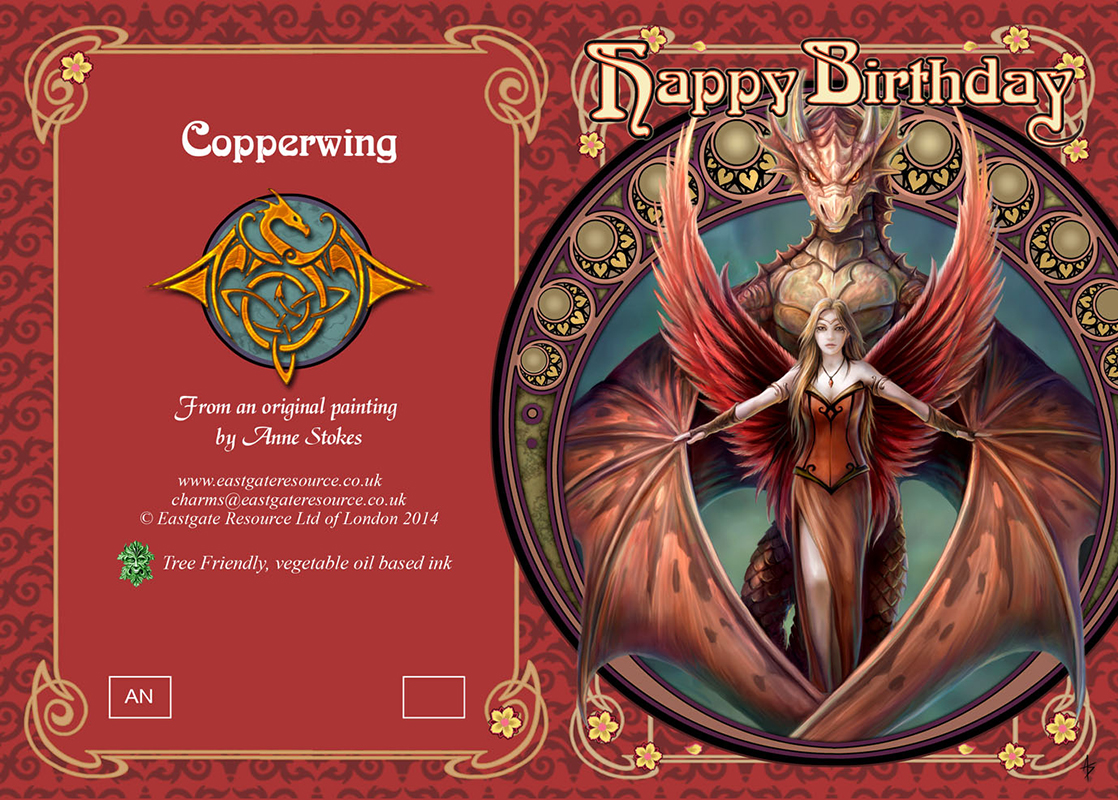 (image for) Birthday Cards - Copperwing - 6 Pack