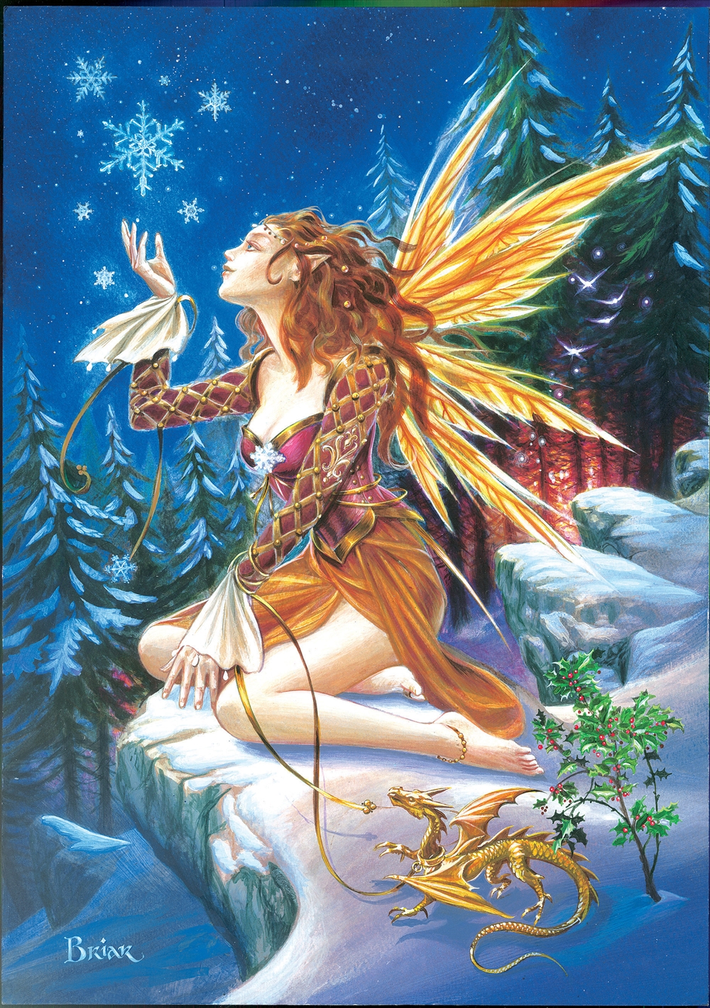 (image for) Yule Card - Faery - 6 Pack