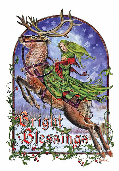 (image for) Yule Card - Bright Blessings Midwinter - 6 Pack