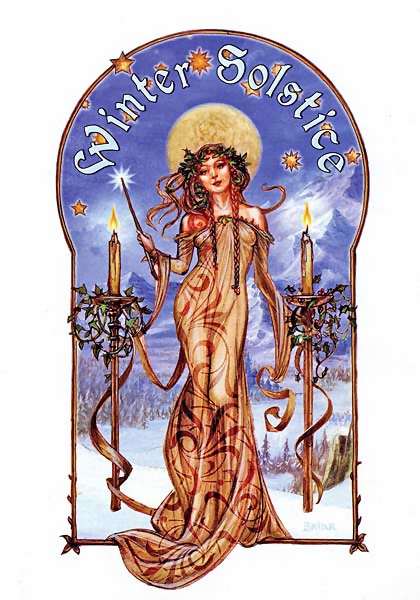 (image for) Yule Card - Winter Solstice Midwinter - 6 Pack