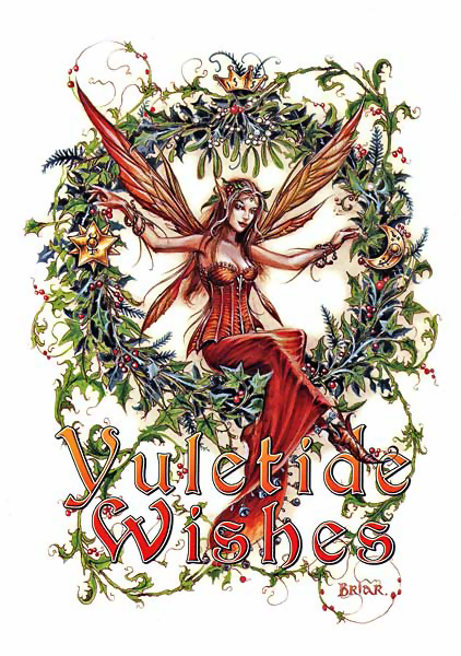 (image for) Yule Card - Mistletoe Fairy Midwinter - 6 Pack