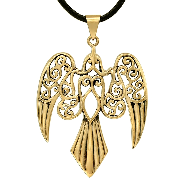 (image for) Morrigan Large Raven Pendant Bronze