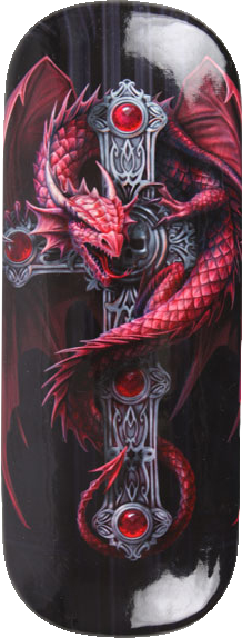 (image for) Gothic Guardian Red Dragon Eyeglass Case by Anne Stokes