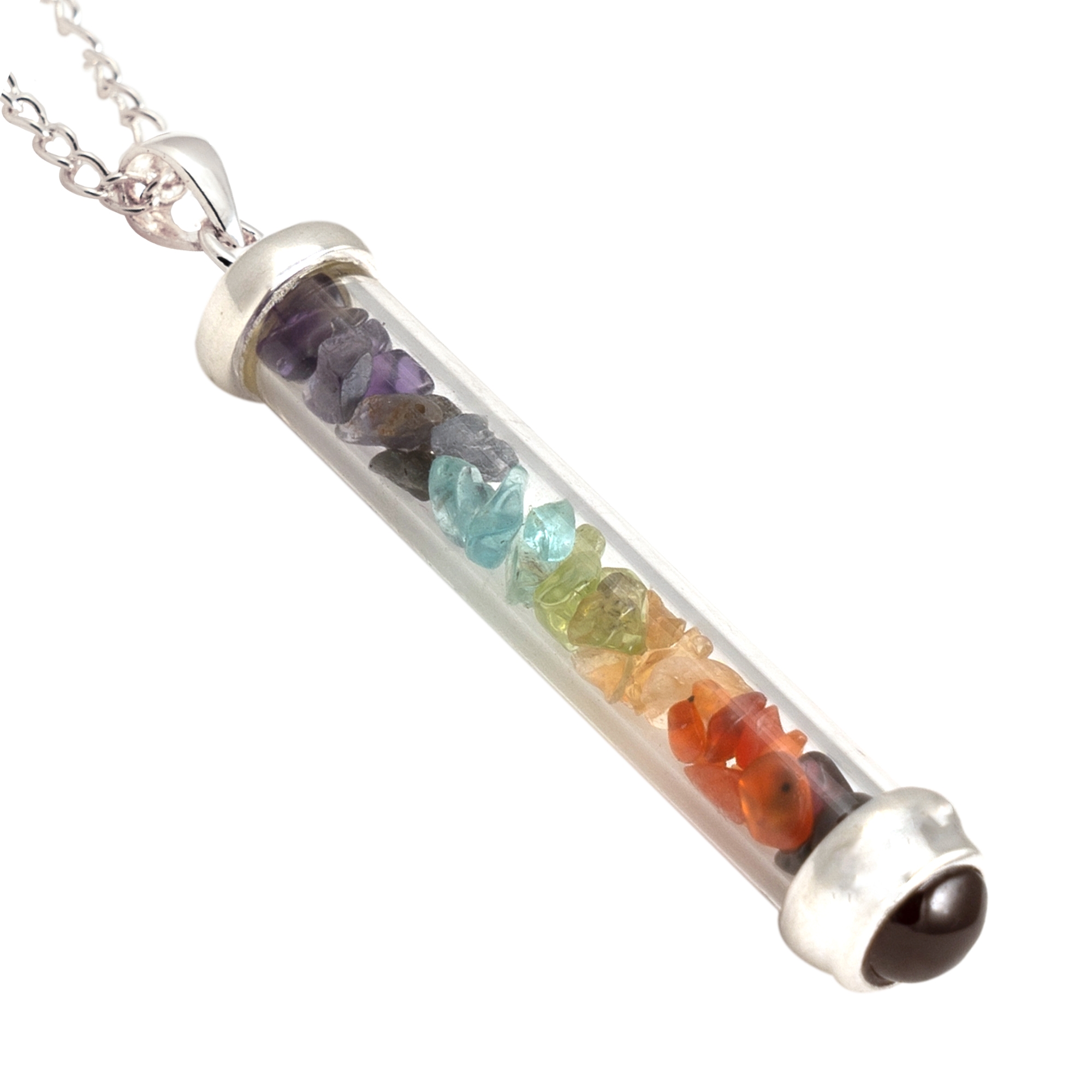 (image for) 7 Colors Gem Power Vial Pendant for Chakra Energy