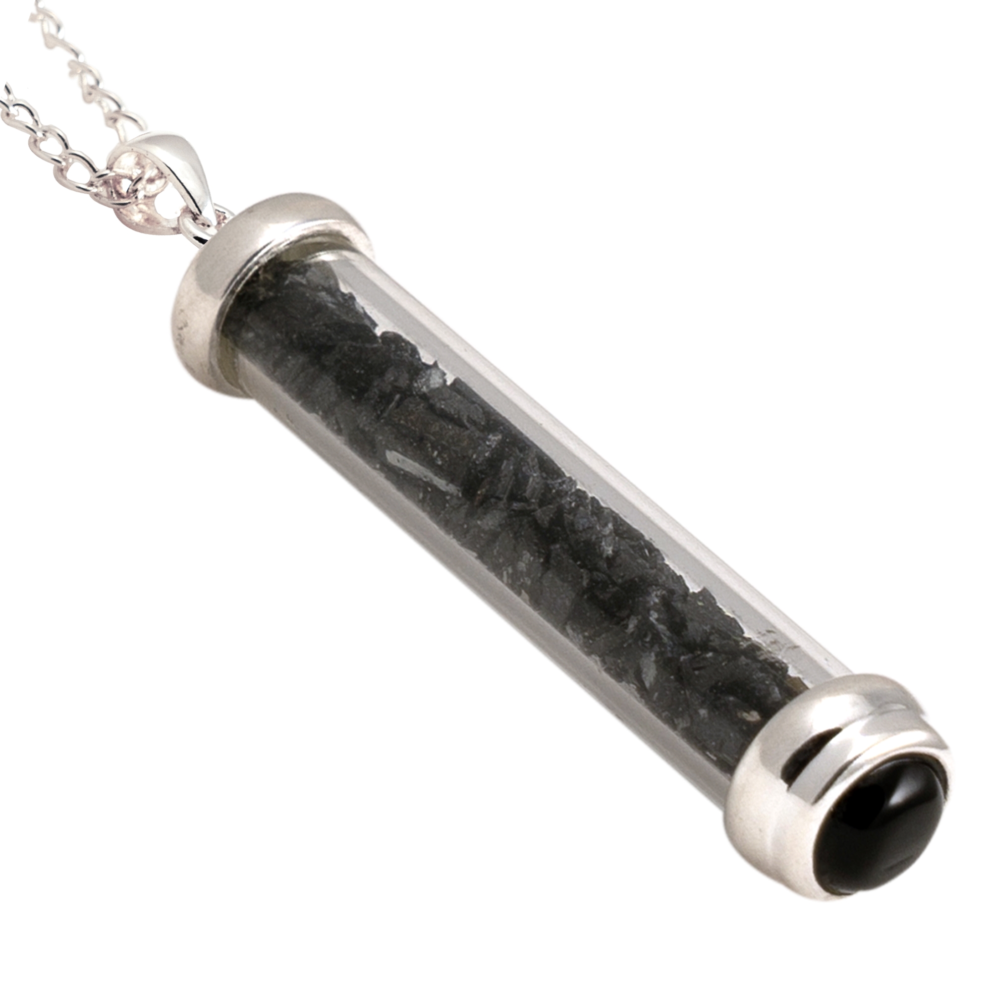 (image for) Black Tourmaline Gem Power Vial Pendant for Healing