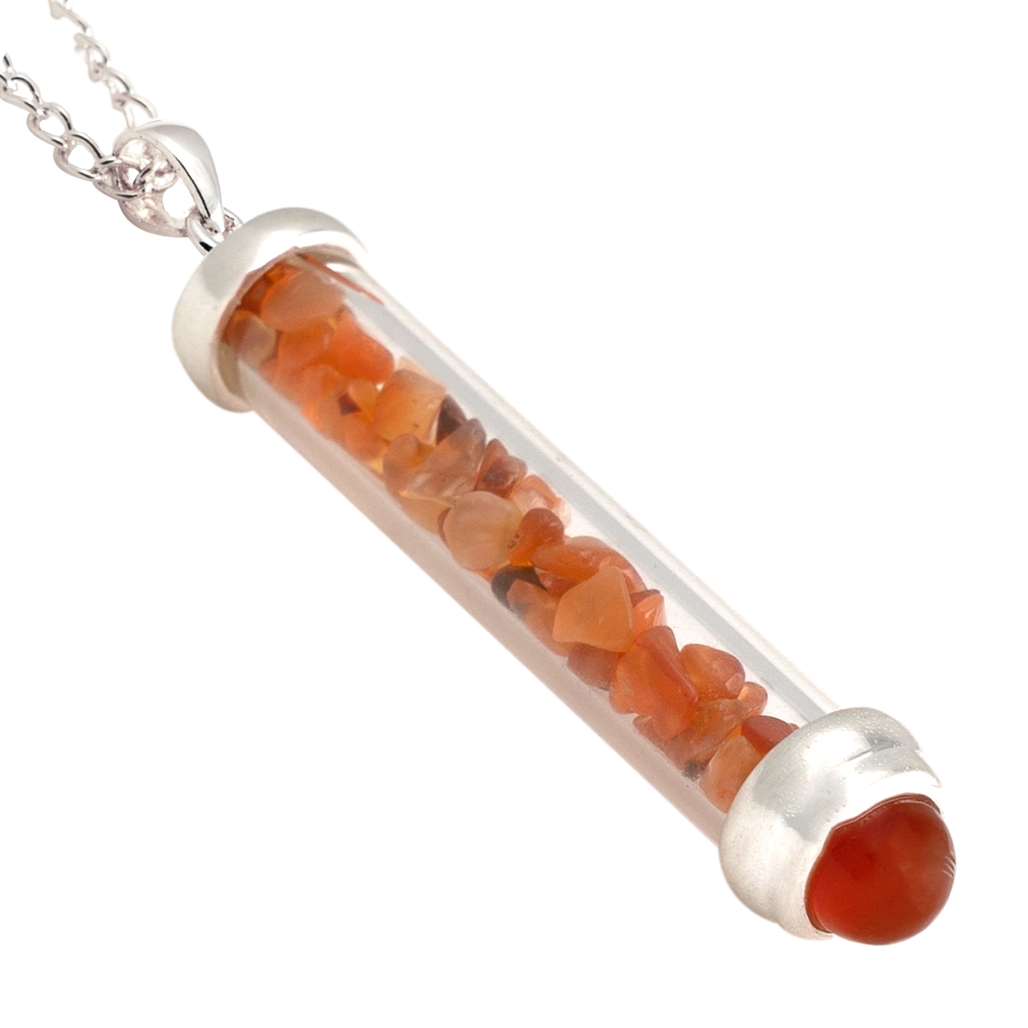 (image for) Carnelian Gem Power Vial Pendant for Healing