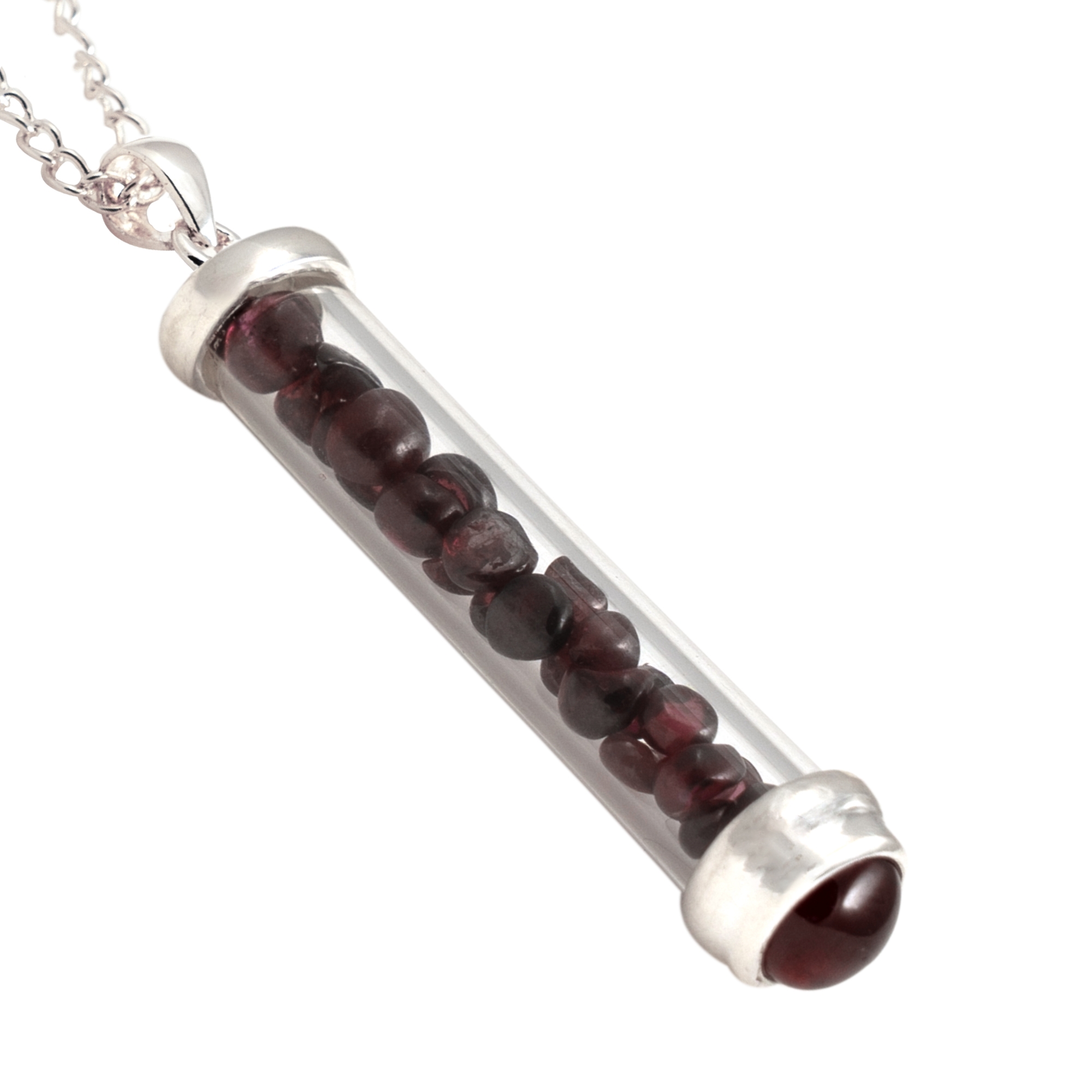 (image for) Garnet Gem Power Vial Pendant for Healing