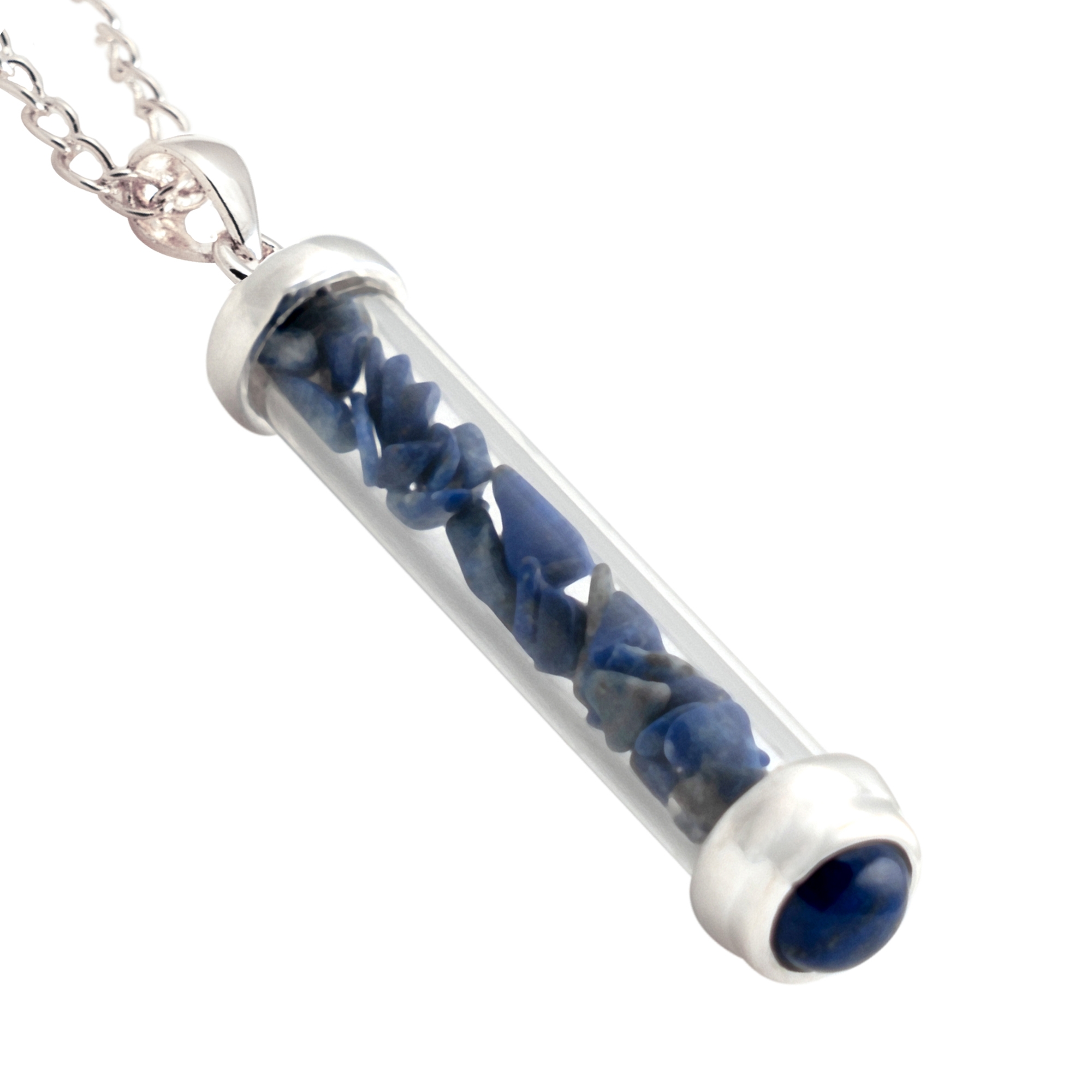 (image for) Lapis Gem Power Vial Pendant for Healing