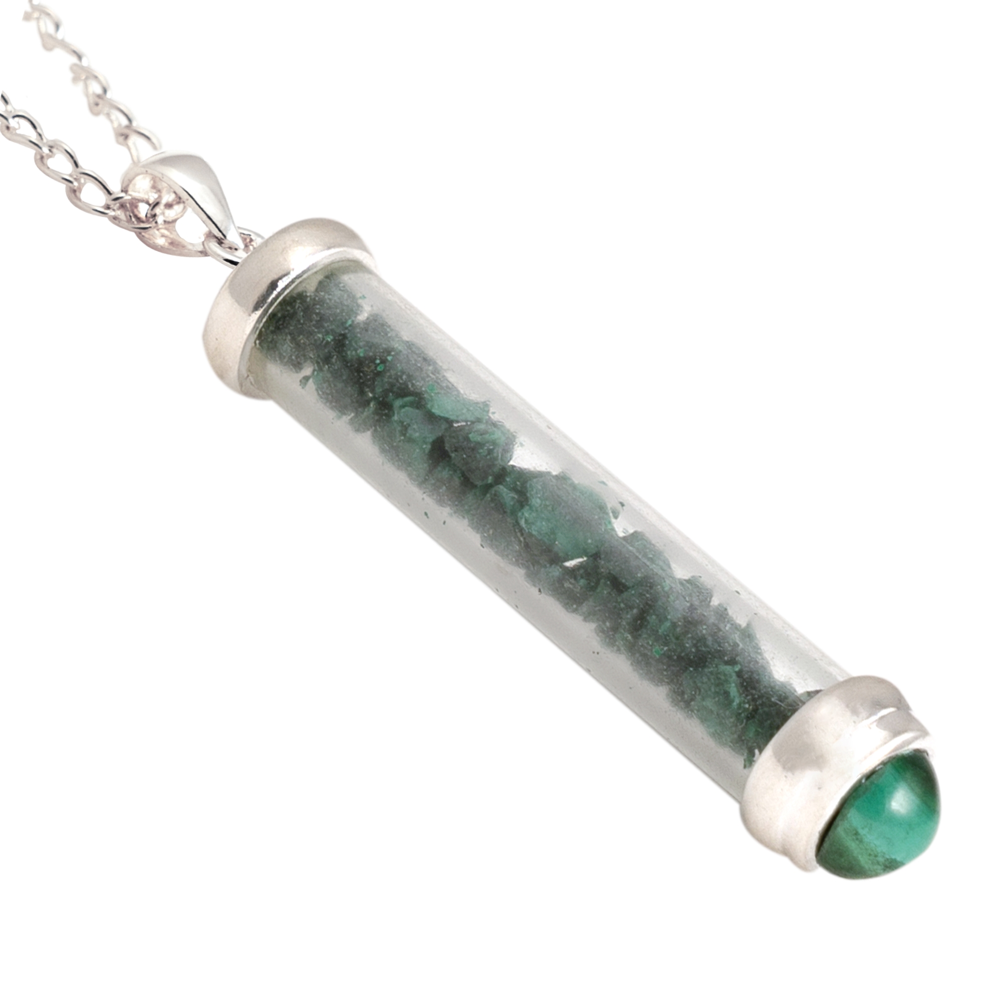 (image for) Malachite Gem Power Vial Pendant for Healing