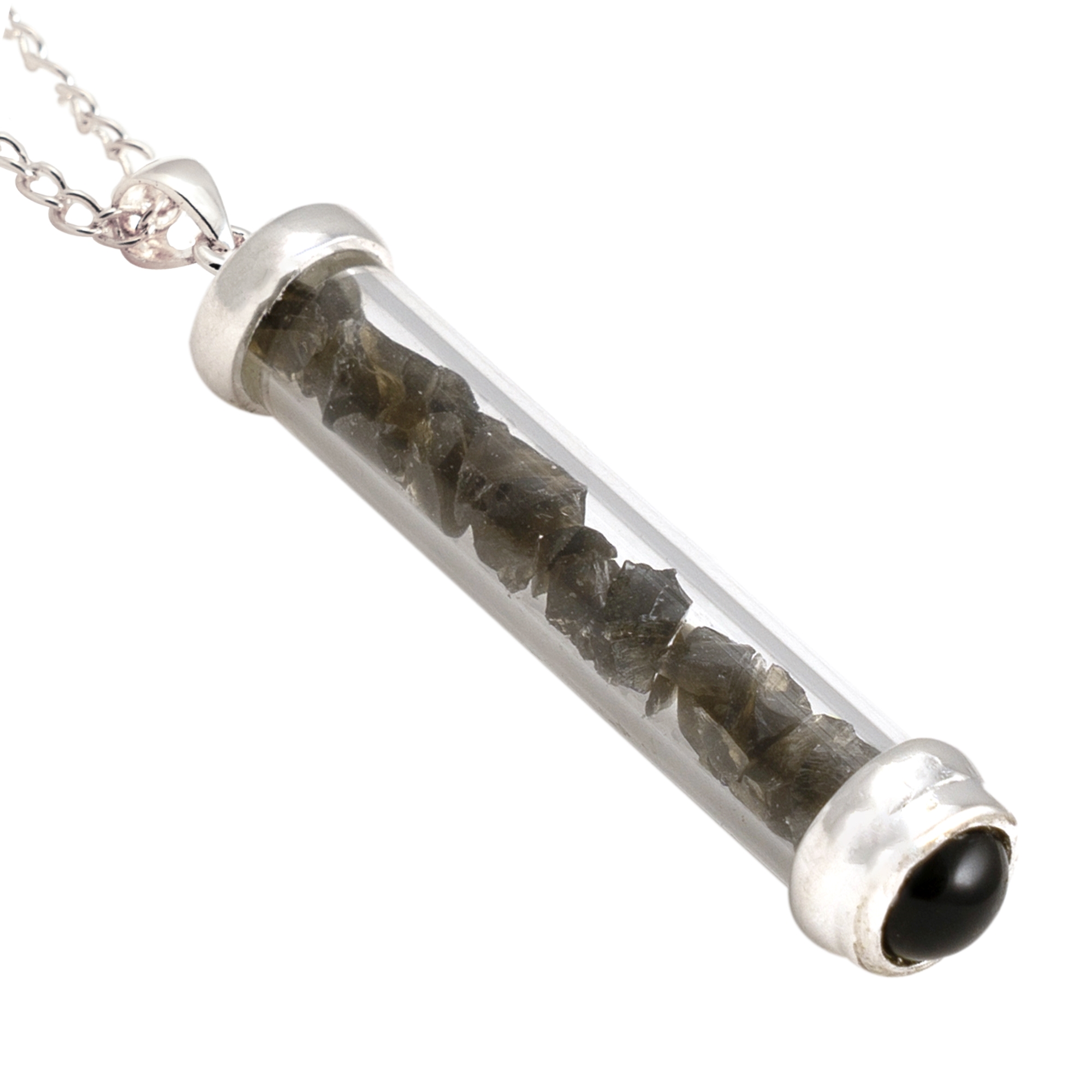 (image for) Obsidian Gem Power Vial Pendant for Healing