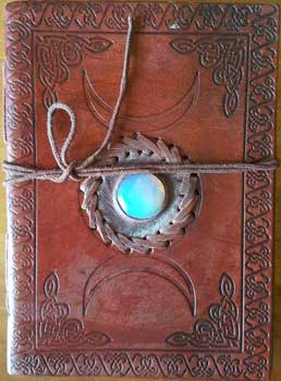 (image for) Triple Moon Embossed Journal with Stone