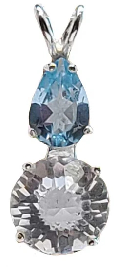 (image for) Elyndra - Clear Quartz with Blue Topaz