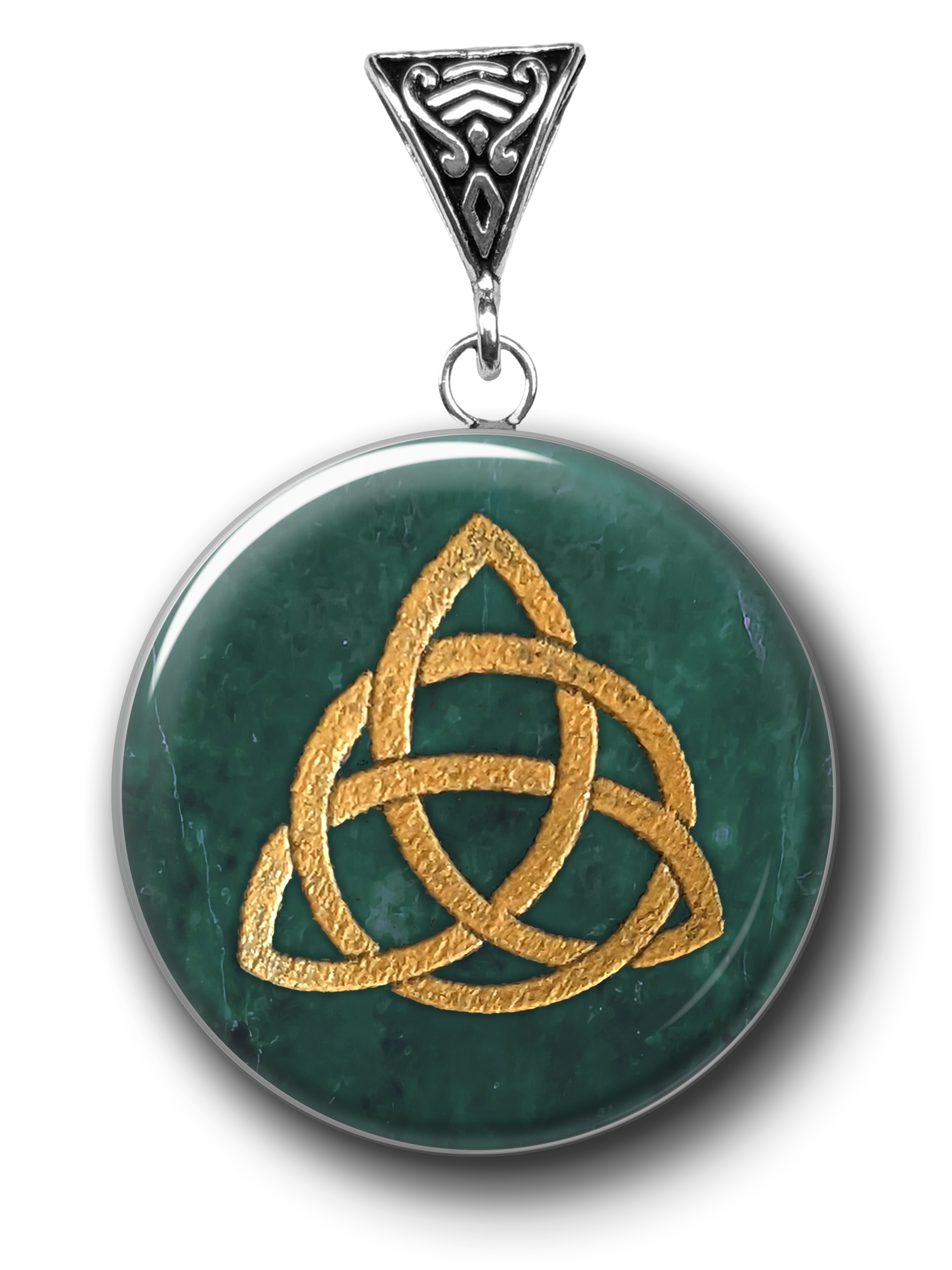 (image for) Triquetra Symbology on Jade for Harmony