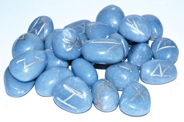 (image for) Angelite Gemstone Rune Set