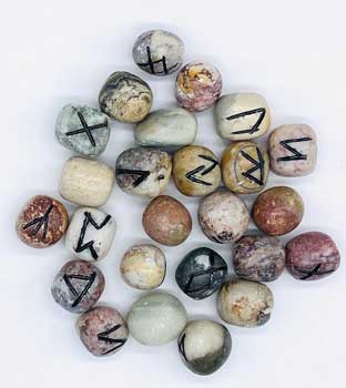 (image for) Dolomite Gemstone Rune Set