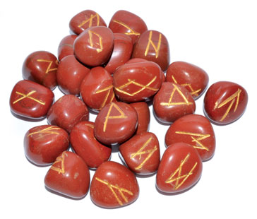 (image for) Red Jasper Gemstone Rune Set