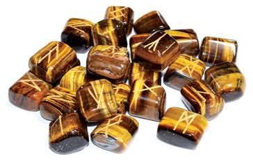 (image for) Tiger Eye Gemstone Rune Set