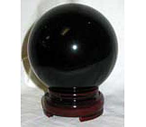 (image for) Black Glass Gazing Ball 50mm