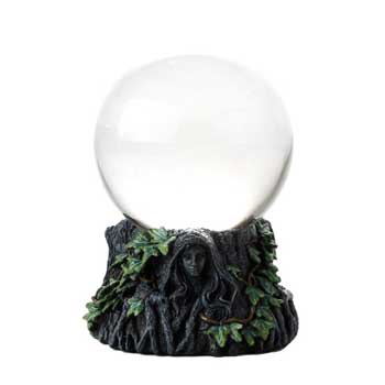 (image for) Maiden, Mother, Crone with Clear Glass Gazing Ball 100mm